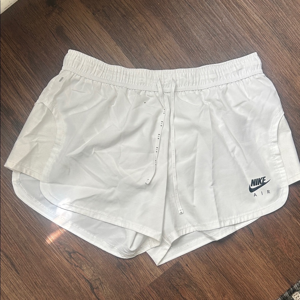 Nike Women's Air drawstring White/Black Running Shorts size XL - Picture 1 of 7